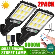 DG 8000W Solar Light Lampu LED Solar Taman Street Solar Light Outdoor Lighting Motion Sensor Light R