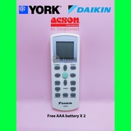 ( Free 2 x Battery AAA ) DAIKIN YORK ACSON Universal Remote Control