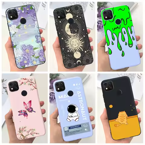For Xiaomi Redmi 9C Case Redmi 9C NFC Cover Cute Astronaut Butterfly Soft TPU Phone Cases For Xiaomi