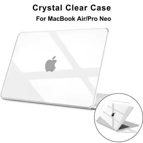 Case For MacBook Air 13 inch M5/M4/M3/M2 2026-2022, Crystal Clear Case For MacBook Air 15 inch Pro 1
