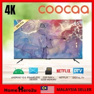 Coocaa 65 Inch 4K UHD Android TV 65S6G | Smart TV LED with Netflix &amp; Playstore | 50" 50S6G PRO / 40SG3  TV- Homehero2u
