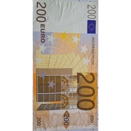 100 500 200 EURO Dollar Design Bath Towel Microfiber Printing Activity Hair Super Soft Water,70*140C