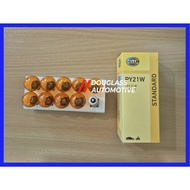 (PER PIECE) HELLA Tail Light Bulb PY21W AMBER 12V 21W Single Contact BIG