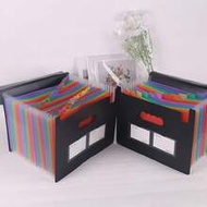 24-Layer Accordion Bag, A4 Multi-Layer Color Folder, Office Pp Storage Bag/Organizer Bag