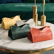 Tissue Case Box Container PU Leather Paper Towel Sets Storage Decoration Home Car Towel Napkin Papers Dispenser Holder