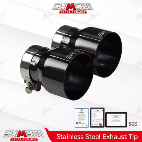 ER logo 4 Pcs Black Stainless Steel Exhaust tips for BMW F87 M2 F80 M3 F82 F83 M4 Direct Fit Exhaust