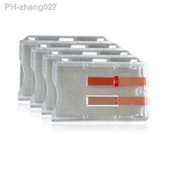 Dual Sliding Strap Style ID Tag PC Working Permit Case Employee 39;s Pass Work Card Cover Case Doubl