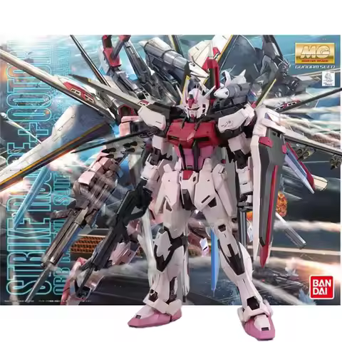 Bandai MG 1/100 Strong Attack Yanhong Gundam MBF-02 Strike Rouge GundamSEED Series Attack Pose Model