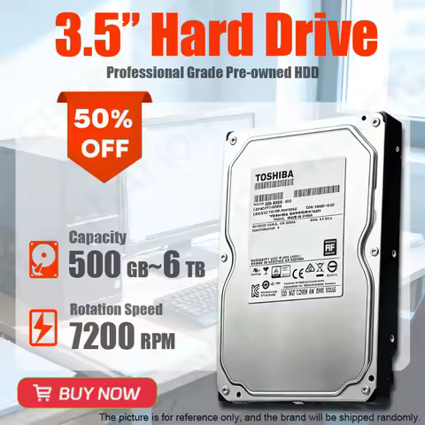 Pre-owned 3.5" Hard Drive Disk 500GB 1TB 2TB 3TB 4TB 6TB HDD Harddisk SATA III 7200RPM PC Computer H