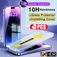 1-3PCS Screen Protector Tempered Glass Compatible For iPhone 16 11 12 13 14 15 Pro Max 7 8 Plus XS M