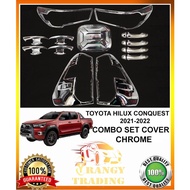 Toyota Hilux Conquest 2.4/2.8 2021 to 2025 / Hilux GR 2024 to 2025 TRD Garnish Combo Set Chrome