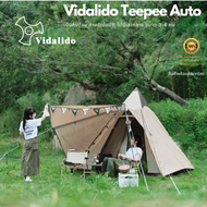 TENT Vidalido TEEPEE AUTO เต็นท์ทรงกระโจม กางอัตโนมัติ รุ่นใหม่ล่าสุด ขนาด 3-4 คน ไม่มีเสากลาง สินค้าพร้อมส่งจากไทย