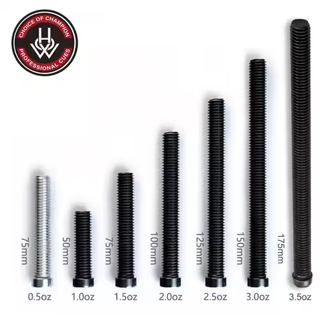 HOW FURY Original Pool Cue Adjust Weight 0.5oz+1oz+1.5oz+2oz+2.5oz+3oz+3.5oz 7Pieces of Weight Bolt 