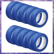 10 Rolls Blue Painters Tape Wall Safe Paint Tape 1.2 Inch X 55 Yards for Wall Painting Decoration Su