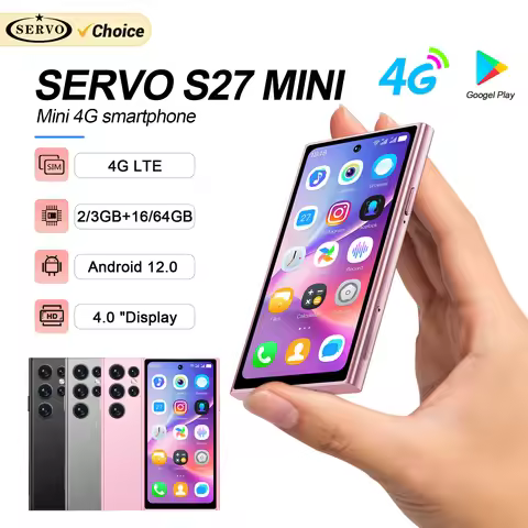 SERVO S27 Mini 4G LTE Mini Smartphone 4.0" Screen Android 3G RAM 64G ROM Dual SIM Standby Pocket Sma