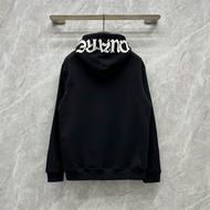 D2 men's and women's zip hoodie with iron logo embroidered on the chest and hat embroidered with bas