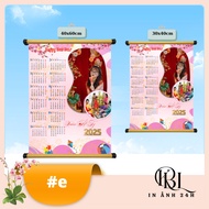 Print Calendar CNY 2026, Silk Wall Calendar 40x60cm, 30x40cm – Print on Demand