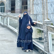 MINA Set Abaya + French Khimar Semi Instant Abaya Khimar Set