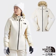 [The North Face The Face] Women Warm Windproof Hooded Waterproof Jacket DRYVENT Ski Dune White 87X0