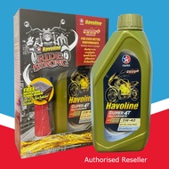 Caltex Havoline Super 4T Fully Synthetic Engine oil 5W40 (1 Litre) Free Microfibre Towel (Promo)