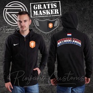 HOODIE TIMNAS BELANDA.JAKET TIM PIALA DUNIA .FREE MASKER