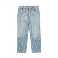 【二手】LOUIS VUITTONLV x YK 男士南瓜圖案純棉牛仔褲，二手