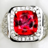 Batu permata natural Red topaz beserta memo