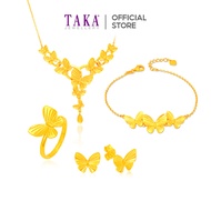 TAKA Jewellery Butterfly 916 Gold Matching Set - Necklace, Bracelet