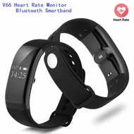 V66 Heart Rate Monitor Bluetooth Fitness Smartband (Black)