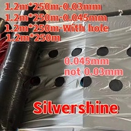 Silvershine Berlubang Customizable 250m 500m Plastic Hitam Tutup Tanah with hole Plastic Film Plasti