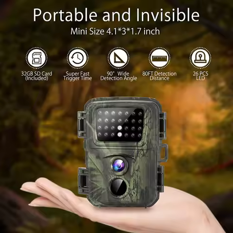 Outdoor Mini Trail Hunting Camera 20MP 1080P Wildlife 850nm Night Vision Cameras Wild Hunter Cam Min