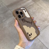 YX112 Case Casing Brown Connie Softcase hp compatible for Oppo A54 A55 A57 2022 A58 A59 A60 A74 A78 