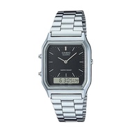 Casio Vintage Series Standard Analog Digital Silver Stainless Steel Band Watch AQ230A-1D AQ-230A-1D 