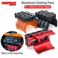 Surpsshobby RC Heatsink With Dual Cooling Fan for Hobbywing Leopard 4268 4274 4092 1/8 1/10 RC Car M