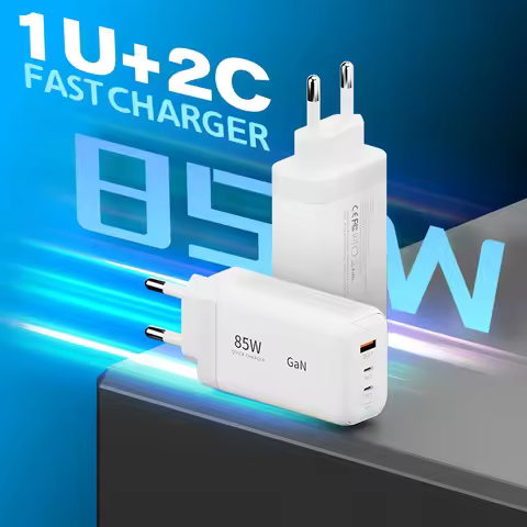 85W Fast Charger, 20W/45W/65W, 3 ports, For Iphone, Samsung, Xiaomi, VIVO, OPPO, for Laptop, Easy to