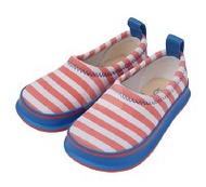 日本 SkippOn 兒童戶外機能鞋-粉白條紋