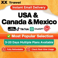 Esim USA & Canada & Mexico 3-30Days 1-30GB Unlimited Data North America Esim