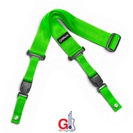 Dimarzio DD2200GN 2-Inch Nylon ClipLock Quick Release Guitar Strap Neon Green