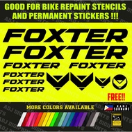 FOXTER Bike Frame Set STENCILS Stickers MORE COLORS VINYL