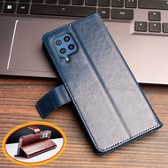 Flip Wallet Leather Phone Case for Samsung Galaxy F22 M22 4G SM-E225FDS Kickstand Case Card Holders 
