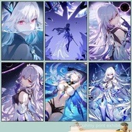 1pc Game Genshin Impact Skirk Poster printed picture Art waterproof canvas Exquisite paintings Coffe