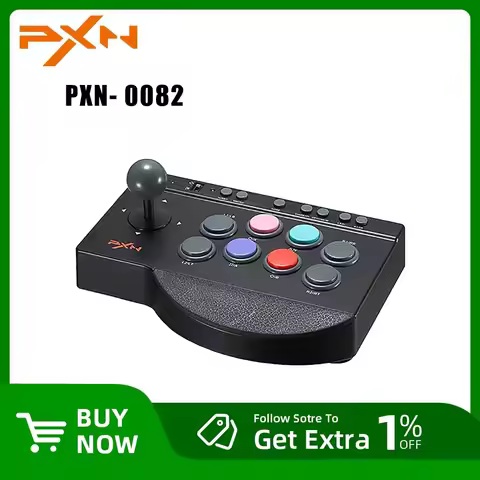 PXN 0082 Wired Game Joystick Arcade Console Street Fighter Controller Gaming Joystick for USB PS3/PS