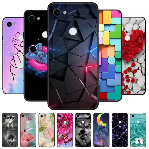 For Google Pixel 3a XL Case Black Cover Lion Wolf Silicone Soft Back Cases For Google Pixel 3 XL Pho