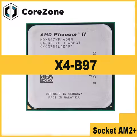 Phenom II X4-B97 X4 B97 3.2Ghz 95W 6M HDXB97WFK4DGM Socket AM2+ Socket AM3