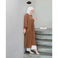 VIVI MIDI DRESS Gamis Busui &amp; Wudhu Friendly by Yessana