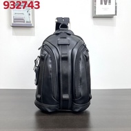 D2D3TUMI Full leather large capacity men's breast bag Multi-functional casual backpack ipad Bag 932743