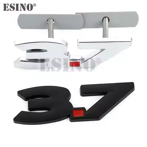 Car Styling 3.7 3D Car Front Grill Zinc Alloy Badge Adhesive Metal Emblem Decal for Ford Mustang 3.7