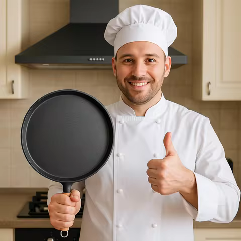 20/23/26cm Cast Iron Frying Pan Uncoated Non-Stick Egg Pancake Pan Kitchen Cookware Wooden Handle Pi