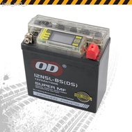 ○OD battery 12N5L-BS(DS) W/VOLT Meter 12V-5Ah/10HR L120mm x W60mm x H130mm For MIO/DREAM/SMASH/RC100