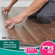 4mm SPC Flooring 10pcs/24sqft Vinyl Click Interlocking Waterproof Flooring